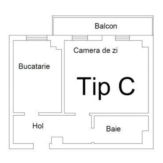 Garsonieră decomandată în Bucium