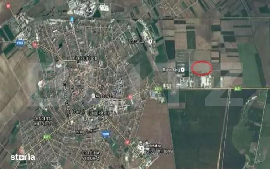 Teren intravilan industrial de vanzare 108.780 mp Carei - 1