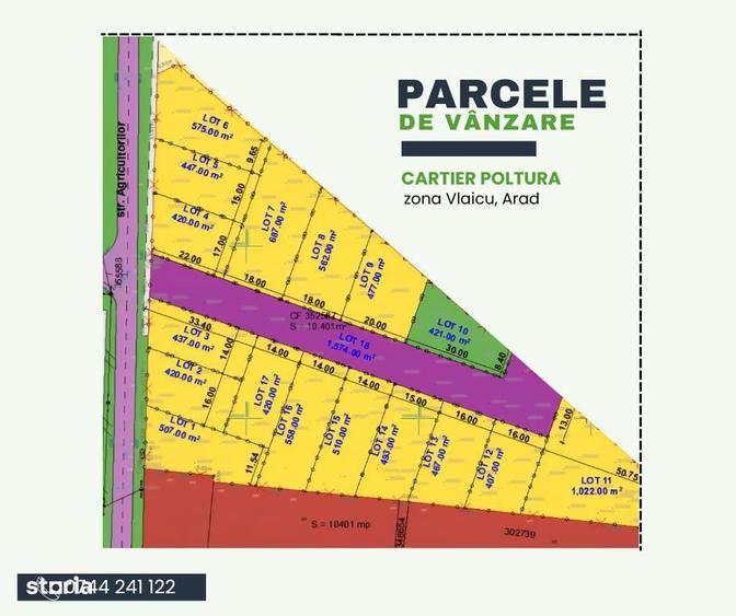 18 parcele in Poltura / Vlaicu - 1