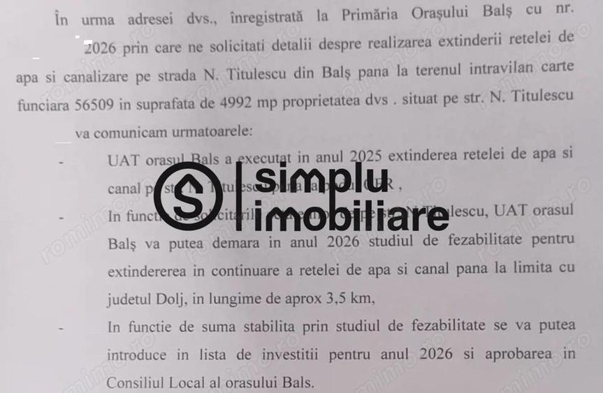 Teren Intravilan intrare Bals langa Lukoil - 3