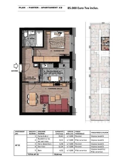 Apartament 2 Camere Sector 4 Finalizat! 50.66 Mp