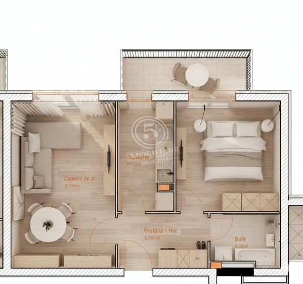 Ocazie Unica: 2 Camere  110.000€ (TVA 0%) in Cosmopolis - 6