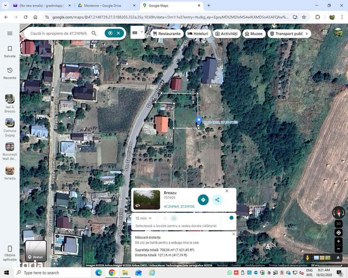 Teren intravilan 704 mp, acces asfaltat, priveliste Padurea Breazu - 1