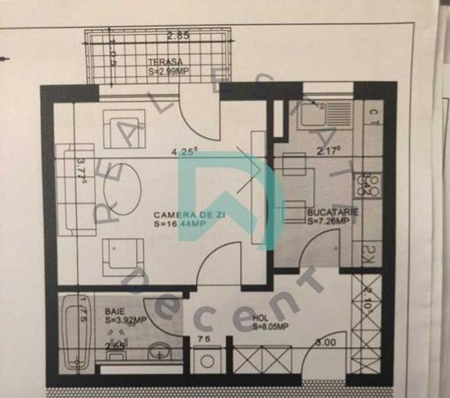 Garsoniera Casa Nobel, loc de parcare si gradina  proprie - 10