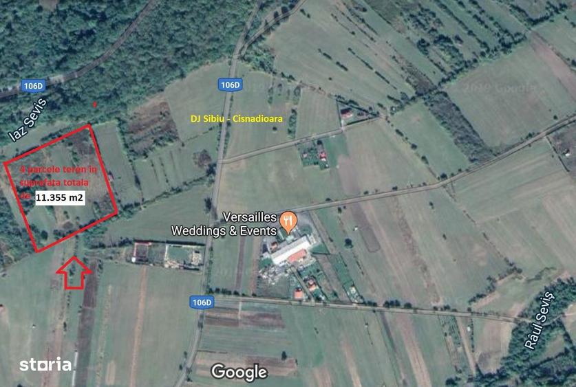 Teren 11350 m2 Sibiu, langa Padurea Dumbrava drum Sibiu-Cisnadioara - 2