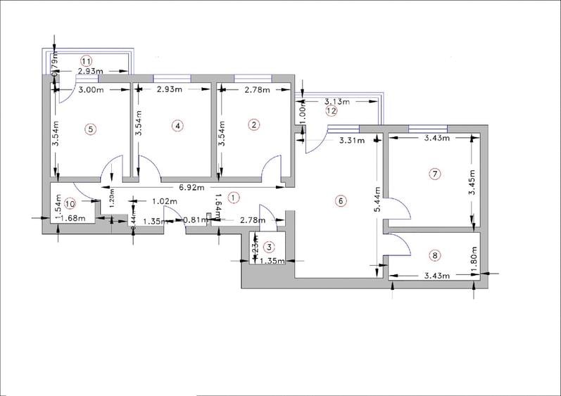 Independentei, 4 camere, 2 bai, 2 balcoane, etaj 7/8 - 2
