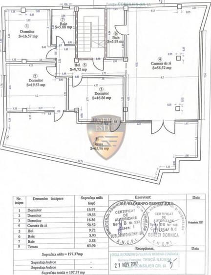 Penthouse 4 c, Ovidiu Sud, parcare, terasa 64mp, centrala gaze, A/C, cota gradin - 11