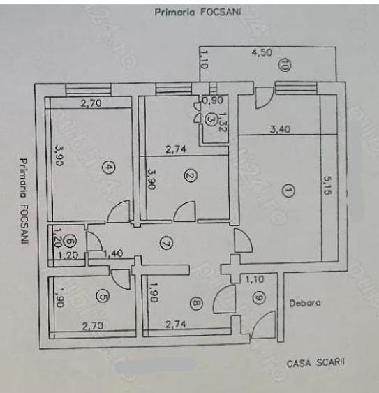 Apartament cu 2 camere de vanzare, 62mp, zona centrala. - 9
