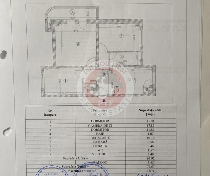 Tineretului | 3 camere | 71mp | Decomandat | B12820 - 6