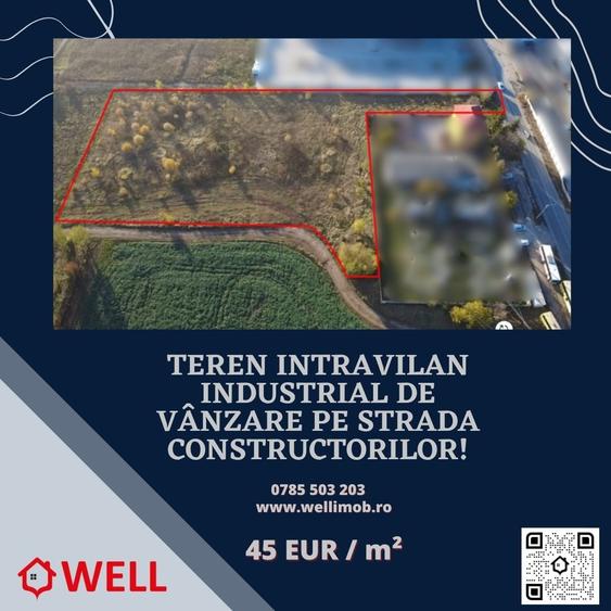 Teren intravilan industrial de vânzare în Sfântu Gheorghe, pe strada Constructor - 1