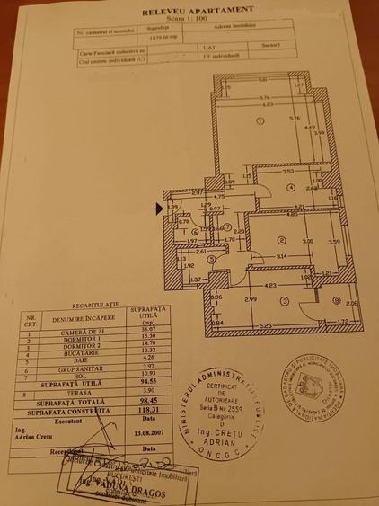 Unirii - Popa Nan, apartament 3 camere, loc parcare, c-tie2007 - 1