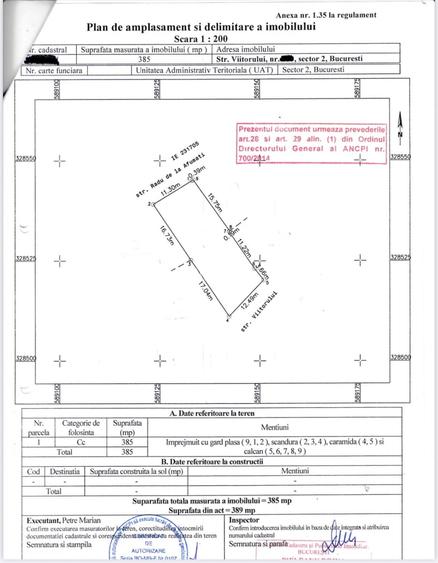 Vânzare Teren 385 mp – Strada Viitorului, Zona Moșilor
