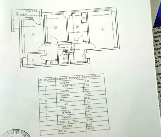 Apartament 3 camere, Podu de Fier, 70mp - 5