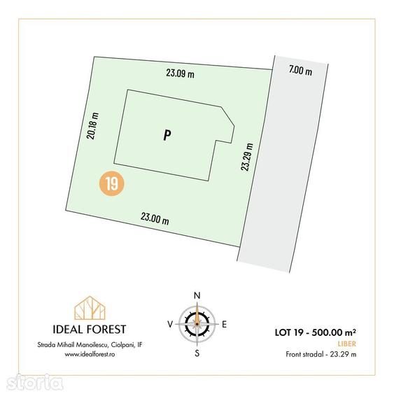 Lot de teren cu autorizatie si proiect casa 500mp Snagov - 3