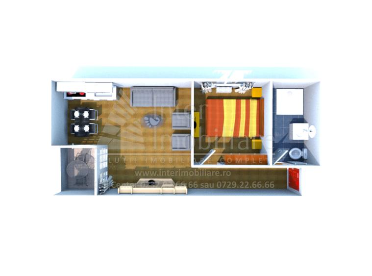 Apartament 2 camere, 53 mp,open-space, Lac Siutghiol, cod 161949 - 1