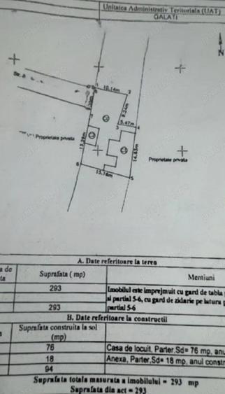 52500 Euro- 293 m.p. Teren si casa batraneasca in mun. Galati - 5