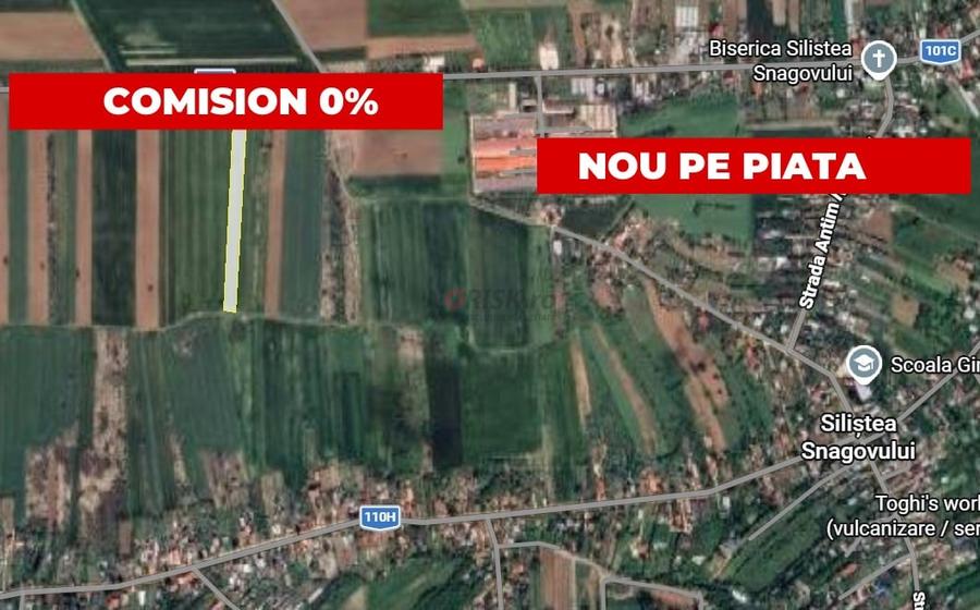 Teren extravilan | Silistea Snagovului | 8500mp | Stradal - 1