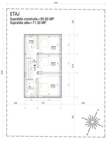 Casă cu 4 camere cu Teren 500 Mp în Sânpetru