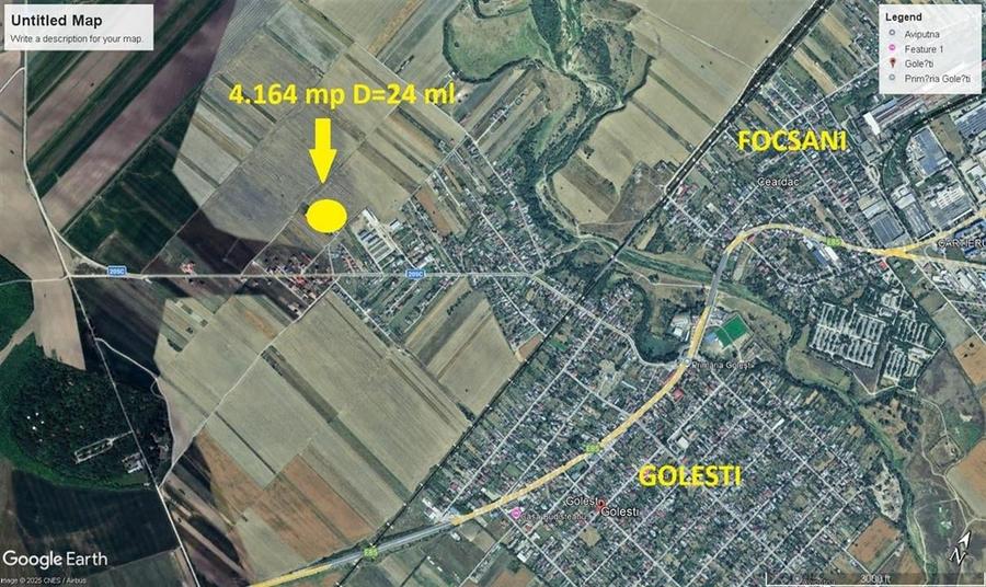 Teren intravilan in Golesti 4.164mp, D= 24 ml - 1