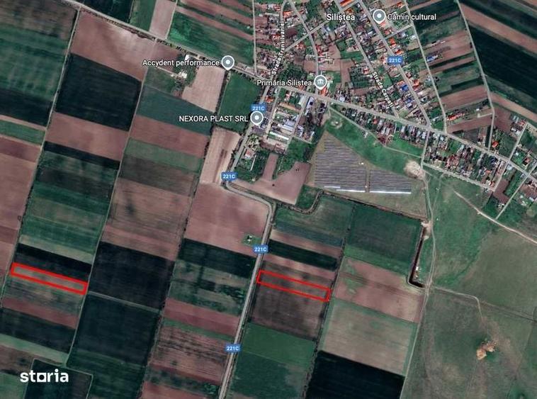 De vanzare teren 2 ha extravilan Silistea jud. Braila - 2 parcele 1 ha - 1