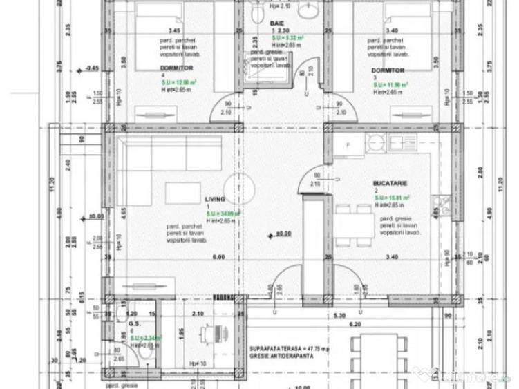 Casa individuala 3 camere 144 mp utili, teren 900mp, Razv - 1