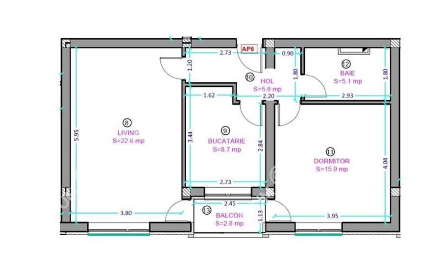 Apartament 2 camere balcon loc parcare zona Octavian Goga Selimbar - 8