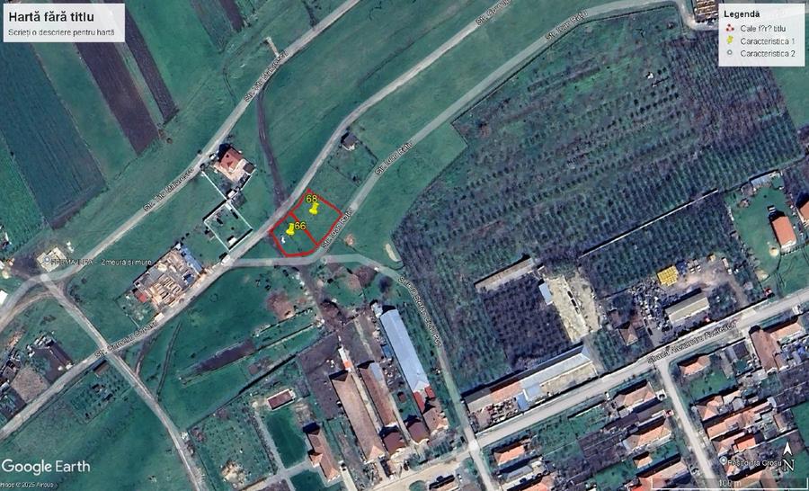 Vând teren intravilan, sat  Horia, com. Vladimirescu, jud. Arad, 950 mp - 1