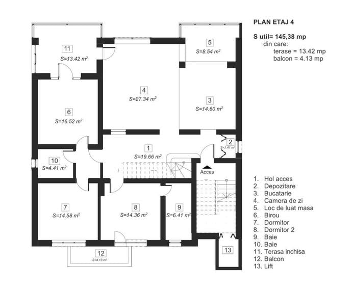 Apartament cu 4 camere decomandat în Complex Studențesc