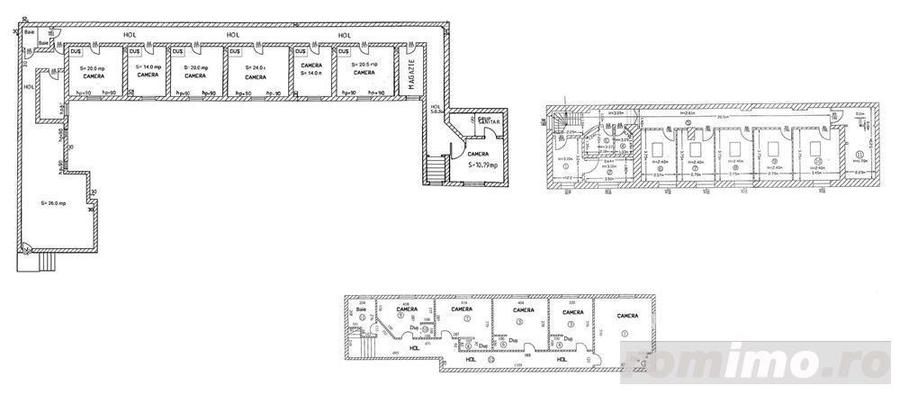 Zona Unirii - Imobil generos cu 30 camere si teren de 1750mp. - 2