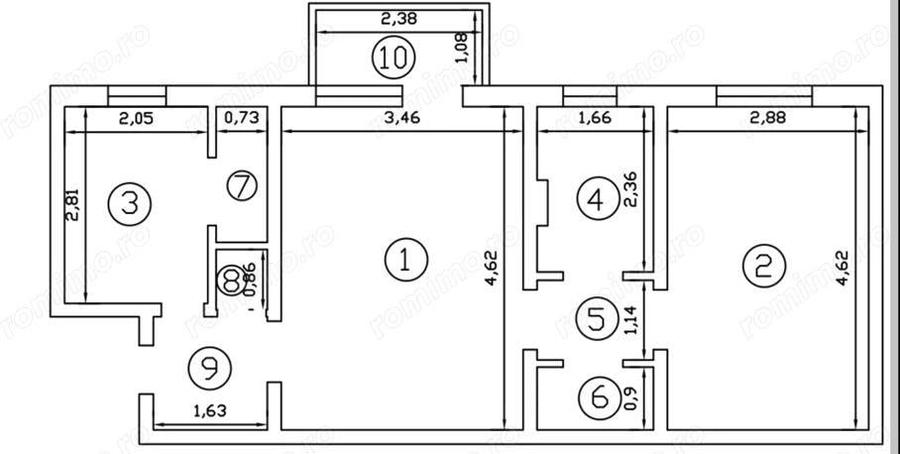 Apartament 2 camere semidecomandat, Podu Ros - Bld. Socola - 1