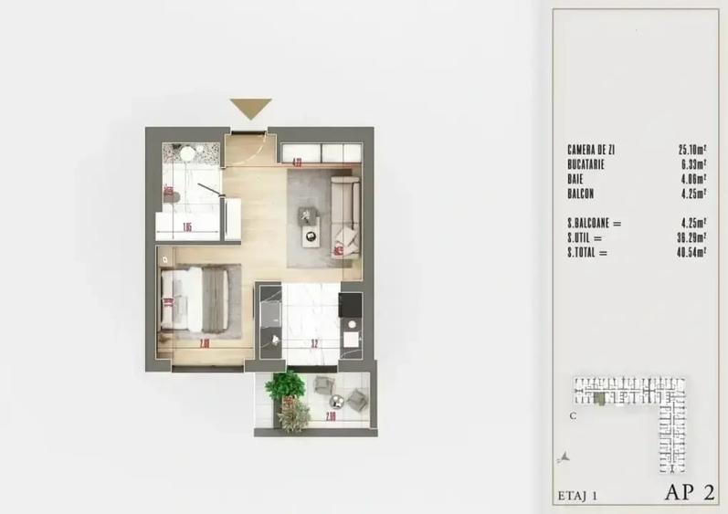 Garsoniera dubla, premium | Investitie | Theodor Pallady-1 decembrie - 4