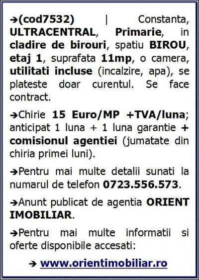 Ultracentral, Primarie, birou 11mp, etaj 1, inchirieri Constanta - 2