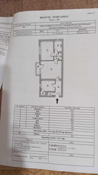 2 camere, SD, 54 mp, etaj 4/4, cartier Doja - 2