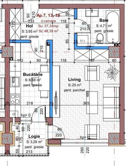 Apartament 1 camera 42mp TVA 21% inclus Valea Adanca-5 drumuri - 1