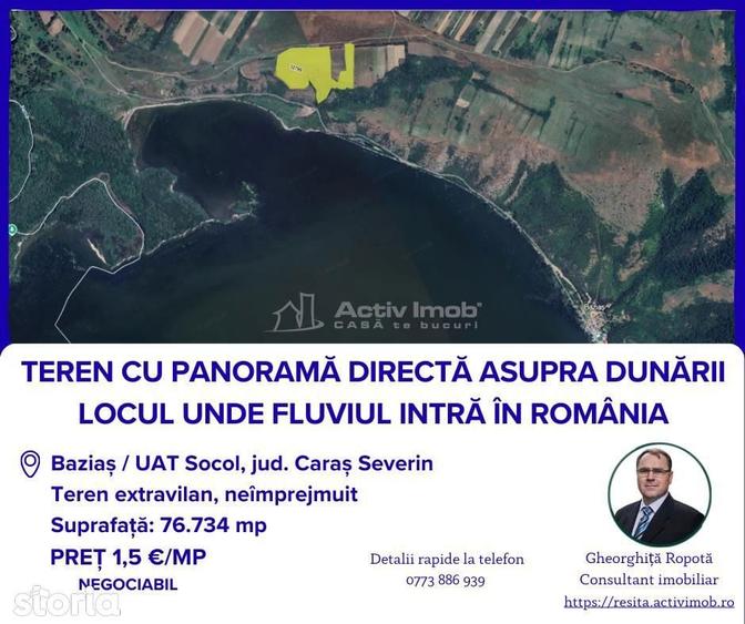 Teren extravilan in Bazias, cu vedere la Dunare - 1