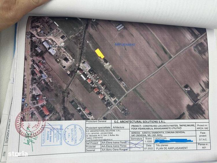 Vand 2 loturi teren de casa cu proiect zona loc Crevedia - 2