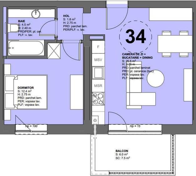 Apartament 2 camere | Pipera | 45 mp - 2