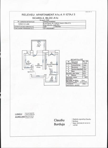 Apartament cu 2 camere semidecomandat în Central