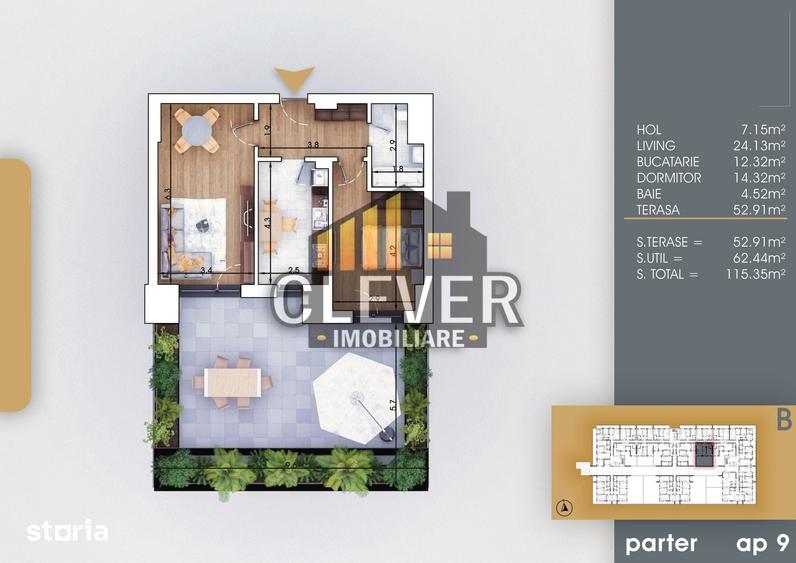 Apartament cu 2 camere în Theodor Pallady