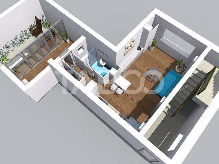 Spatiu comercial de inchiriat 2 camere 60mpu zona Central Sibiu - 9