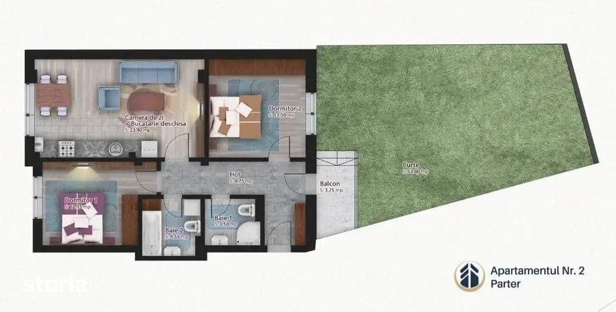 Apartament cu 3 camere decomandat în Bucur Obor