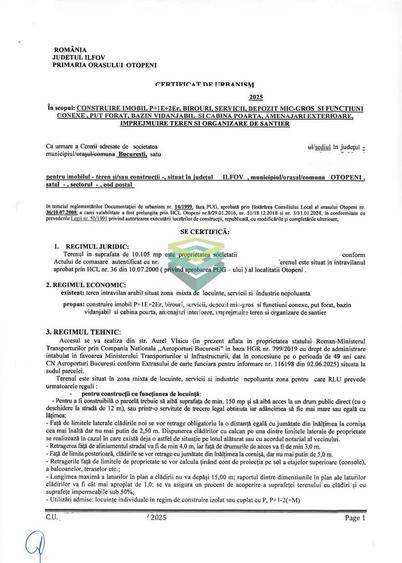 Teren zona Aeroport Otopeni pretabil hala, parcare, logistica - 8