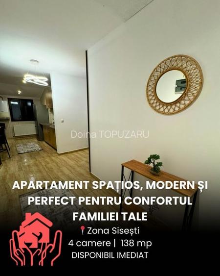 SISESTI-4 camere generoase, renovat 2025, 3 dormitoare cu bai proprii, parcare! SISESTI-4 camere generoase, renovat 2025, 3 dormitoare cu bai proprii, parcare!