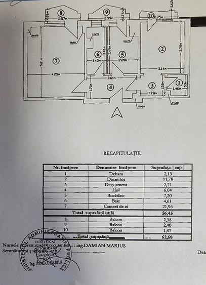 Apartament cu 2 camere decomandat în Unirii