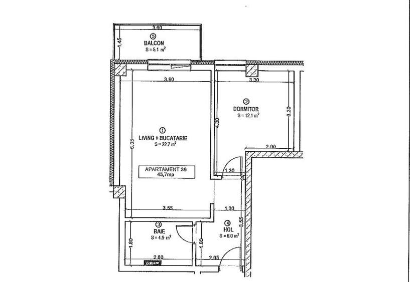 Apartament cu 2 camere decomandat în Centura