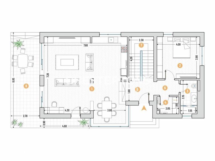 Casă cu 5 camere cu Teren 530 Mp în Vlădiceasca
