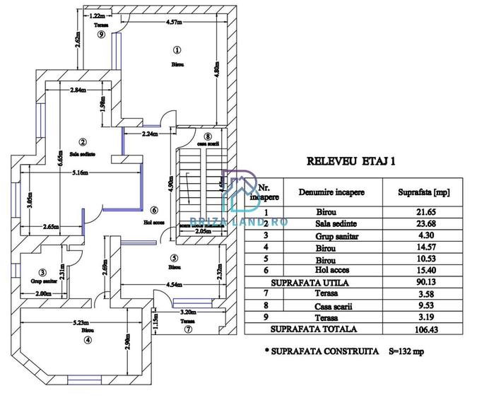 1 Mai, Popisteanu, casa S+P+E+M sup. 521mp 10 camere 3 bai teren 238mp - 25
