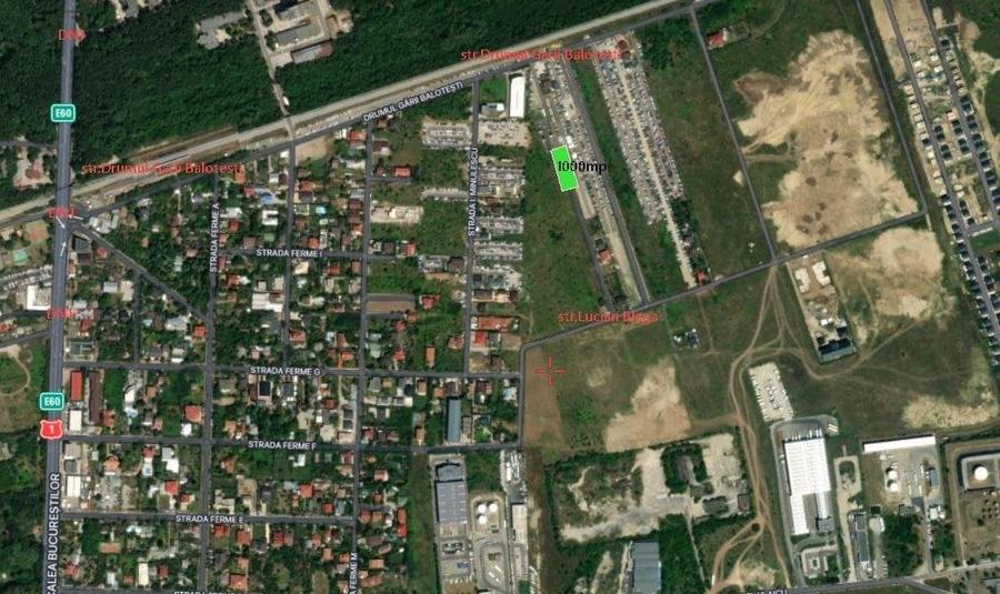 Teren intra.1133mp ,53ml desch. posibilitate ctie 4 case individuale zona Ferme! - 3