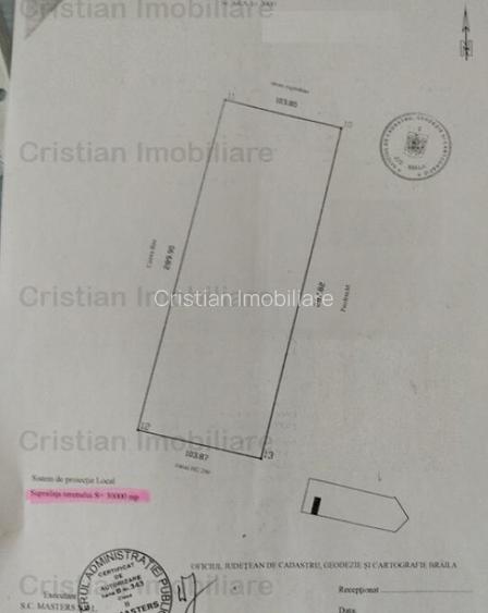 Teren intravilan de constructii Chercea St - 30000 mp cu 50m Teren intravilan de constructii Chercea St - 30000 mp cu 50m