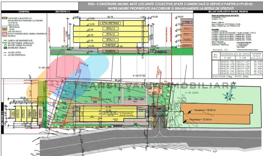Teren de bloc ,1464mp PUD la HCL Manastur - 3